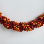Beaded Statement Necklace Seed Bead Collar Necklace Adjustable Fall Colors 16 In