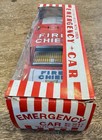 Vtg 60s Kyoei Emergency Car Fire Chief Tin Friction Car Box Nos Japan