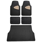  Premium Liners Tall Channel Trimmable All Weather Rubber Beige With Cargo Mats