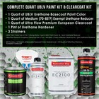 Viper Yellow Low Voc Urethane Basecoat Paint Quart Kit   European Clear Coat