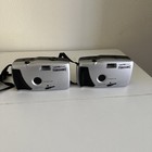Vintage Ultronic Panoramic Camera 35mm Film Point   Shoot Silver 2 Lots