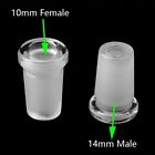 14mm Male To 10mm Female Glass Adapter     Clear Size Reducer