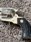 Vintage Silver Pony Cap Gun Nichols Toy Revolver Chrome Black Grips 1950s-60s