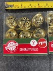 Christmas Metal Craft Decorative Jingle Bells Lg 1 59  Silver Gold 9 Pack New