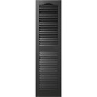 Ekena Millwork Black Vinyl Louver Shutters 12x52
