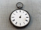 Antique Pocket Watch European Kj 800 Silver 37 G  Broken For Scrap Or Parts Old