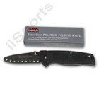 Karate Martial Arts Safety Metal Training Folding Knife Folder Trainer Black