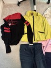 Huge Lot Of 13pc Vintage Women   s Clothing Dresses Tops Pants Various Sizes