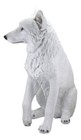 Ebros Large Artemis Wildlife Sitting Alpha Albino Ghost White Wolf Statue 20 5 h