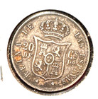 Philippines 1868 20 Centimos Km 146 Xf