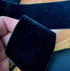Vintage Rayon Taffeta Back Velvet Ribbon 2  Black Woven Edge 1yd France