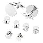 Cufflinks For Men And Tuxedo Shirt Studs Set With Gift Box Stainless Steel Cu   