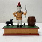 Vintage Cast Iron Multi-color  green  Yellow  Red  Black  White  Mechanical Bank
