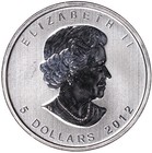 Rcm 2012 Canada  5 Wildlife Series Cougar 1 Oz  9999 Fine Silver Bu Coin