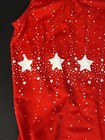 Gk Elite Gymnastics Leotard Patriotic Red Team Usa Flag Stars Racerback Size  Cs