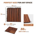 30 Pcs Acacia Interlocking Deck Tiles 12  X 12  Outdoor Flooring Patio Pool Side