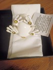 Metal Frog Trinket Box Hinged With Rhinestones  Crown   Green Accents