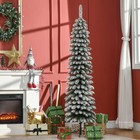 6  Tall Unlit Snow Flocked Artificial Christmas Tree  Green