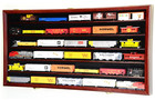 Ho Scale Model Train Display Case Lockable Collection Shelf Cabinet Cherry Large