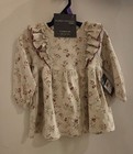 Modern Moments By Gerber Baby Girl 2-pc Floral Ruffle Dress   Tights 12-18m Nwt