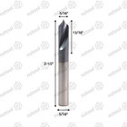 2pcs 2 Flute 5 16  120 Degree Solid Carbide Spot Drill - Altin Coated Upgraded