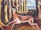 Frida Kahlo Drawing On Paper  handmade  Signed And Stamped Mixed Media 