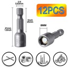 12pcs 5 16 Nut Driver Set  8mm Hex Strong Magnetic Power 5 16 Drill Bit Nut Driv