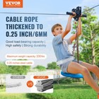 Vevor 160 Ft Zip Line Kit Trolley Slackers Zipline Up To 330 Lb teens Only 