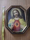 Vintage Pair Sacred Heart Of Jesus Immaculate Heart Of Mary Framed Maria Zell 
