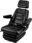 Suspension Forklift Seat With Seatbelt  Armrests  3-stage Shock  Universal Mount