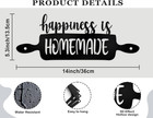Farmhouse Metal Kitchen Wall Decor Sign        happiness Is Homemade    Style  Rust   