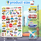 300 Pieces Transportation Foam Stickers Bulk Self-adhesive Cartoon Race Car Bus 