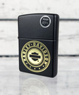 Harley Davidson Zippo Black  gold Color Laser Engrave Lighter 49197 W box - New