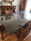 Ralph Lauren English Provincial Carved Walnut Harvest  Farmhouse Table   6 Chair