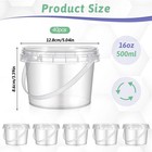 40 Pack 16oz Clear Plastic Buckets With Lids And Handles For Food Storage