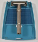 Vintage K2 1965 Gillette Slim Adjustable Safety Razor With Original Blue Case