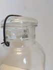 Vintage antique Glass The Liquid  18 Canning Jar With Hinged Wire Bail Lid Lock