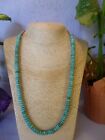 Turquoise Heishi Bead And Sterling Native American Southwestern Necklace
