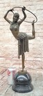 French Art Deco Chiparus Bronze Dancing Girl Figurine Statue Figure Home Decor