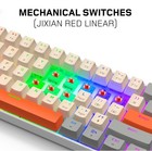 Portable 60  Mechanical Gaming Keyboard With Blue Switch 61keys Rgb Led Backlit
