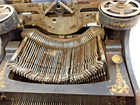 Antique Early 1905 Reliance Typewriter Cast Iron Visible