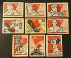 Travelstamps  1961 Russia Matchbox Labels - Day Of The Soviet Army - Lot Of 9 