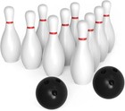 Complete Indoor Bowling Set  10 Pins   2 Balls  Perfect For Family Entertainment