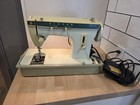 Vintage Singer Fashion Mate 257 Sewing Machine Mint Green Tested W  Case