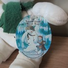 Vintage Eden The Snowman 8    Stuffed Plush Raymond Briggs Green Hat Scarf Mini