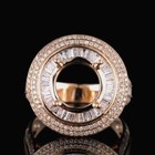 Solid 14k Yellow Gold Engagement Wedding Ring Lab Grown Diamonds  Size 12mm