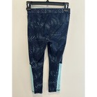 Under Armour Heatgear Compression Leggings Navy Mint Dot Print Womens Small