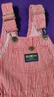 Vintage Oshkosh B   gosh Red White Rr Stripe Shortalls Size 5 Usa Boy Girl