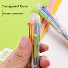 Favorite Ballpoint Pen Stationery Multicolor Creative Student 6 In 1 Retractable