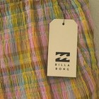 Billabong Women   s Plaid Seersucker Shorts M Elastic Waist Button Front